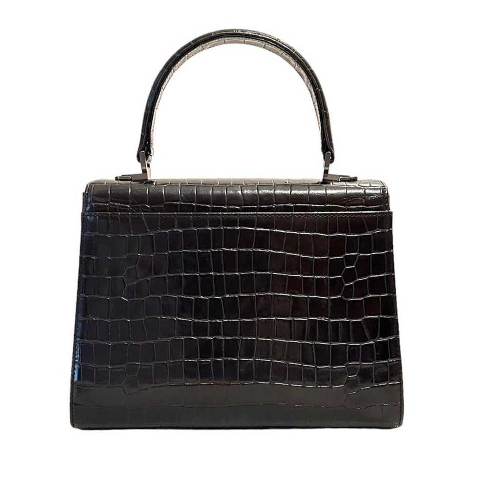 MISSONI Leather Cowhide Crocodile Embossed Handba… - image 4