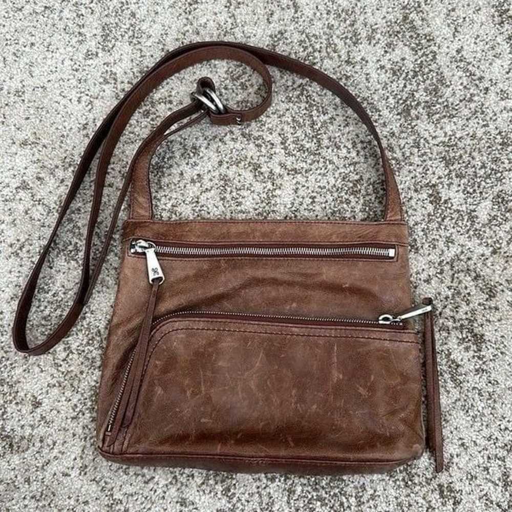 HOBO Brown Leather Crossbody Bag - image 2