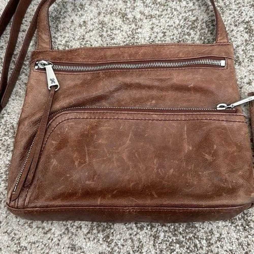 HOBO Brown Leather Crossbody Bag - image 3