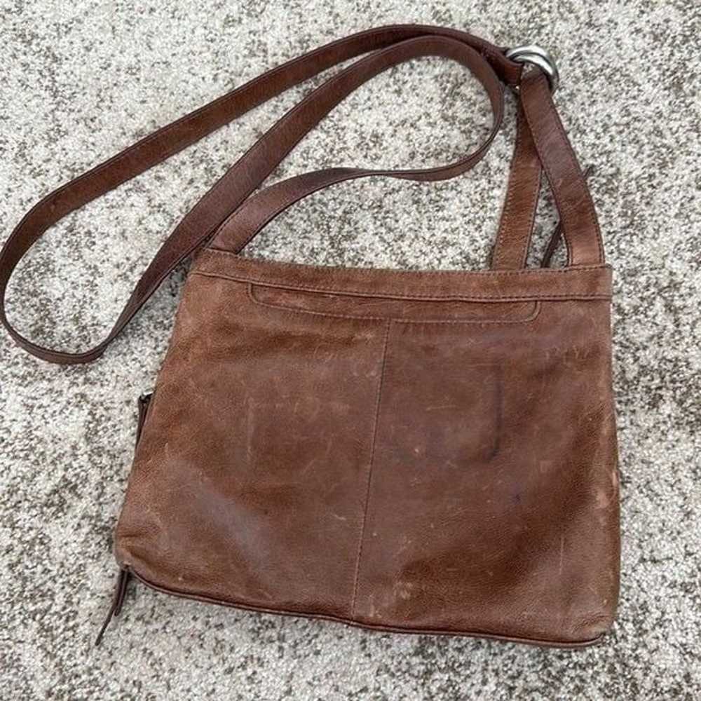 HOBO Brown Leather Crossbody Bag - image 4