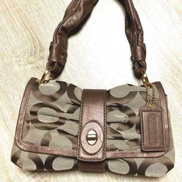 COACH Op Art One-Shoulder Campus Leather - image 1