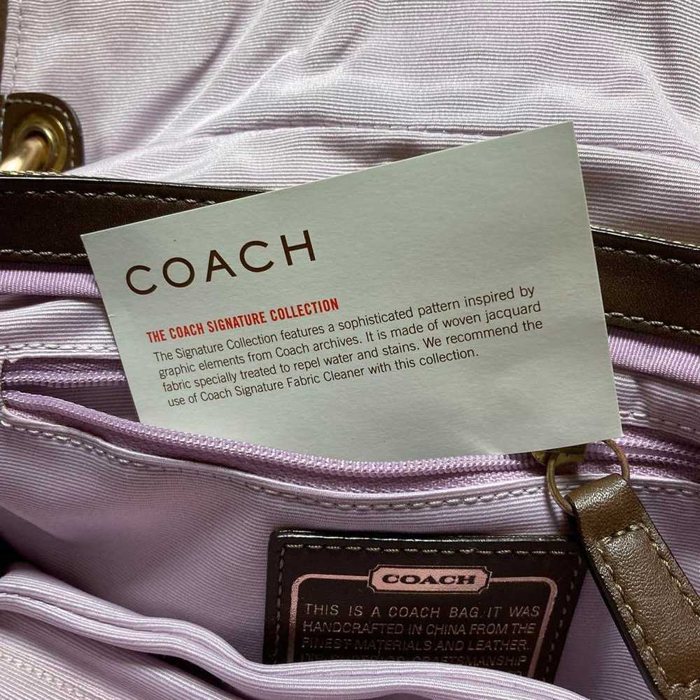 COACH Op Art One-Shoulder Campus Leather - image 9