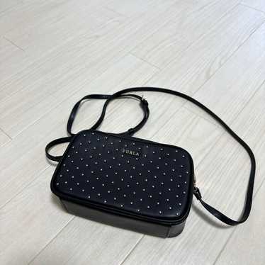 FURLA Studded Shoulder Bag Black - image 1