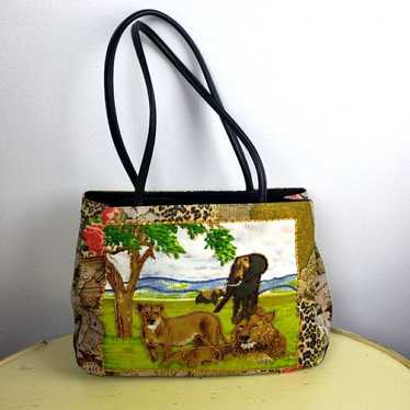 Women's Bueno Vintage Animal Safari Lion Elephant 