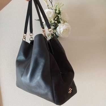 COACH Suede Mixed Leather Bag