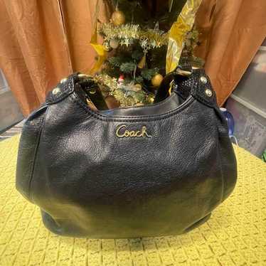 Coach Black Leather Shoulder Bag