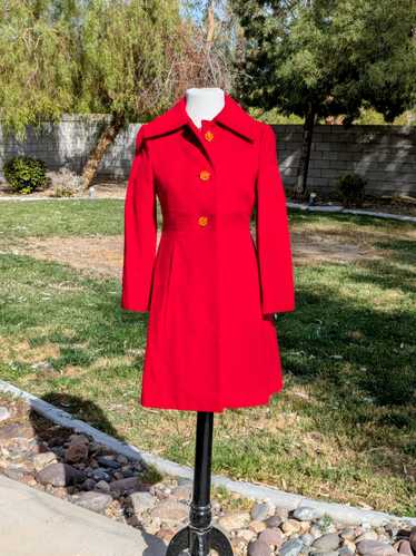 Vintage 1960s Vintage Petite Acme Crimson Wool Fit