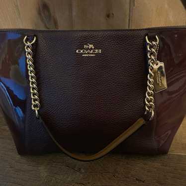 Coach Ava Chain Tote Purple