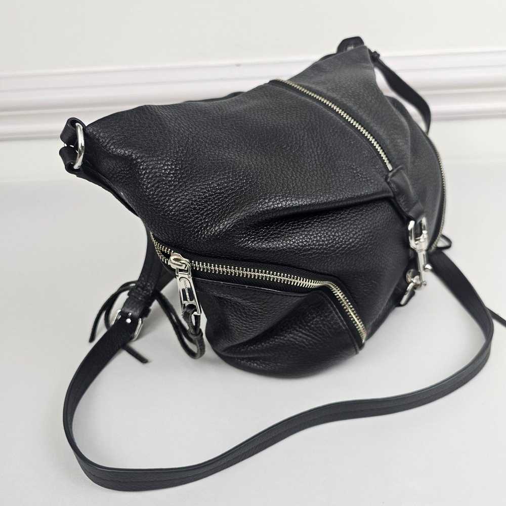 Rebecca Minkoff Julian Messenger Bag Black Leather - image 2