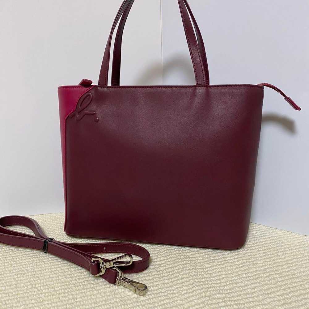 ☆Excellent condition☆ Agnès B. Handbag 2-way Bi-c… - image 1