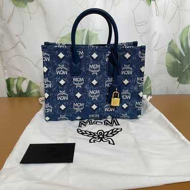 MCM Small Tote Bag Munich Denim Outlet Purchase - image 1