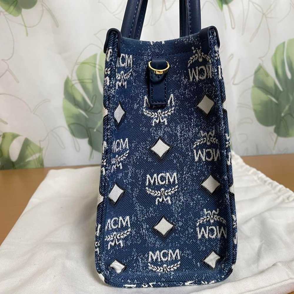 MCM Small Tote Bag Munich Denim Outlet Purchase - image 4