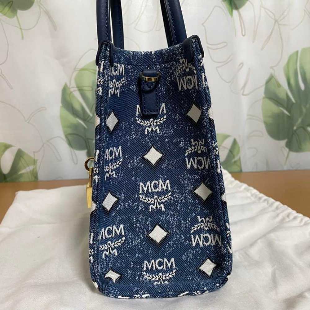 MCM Small Tote Bag Munich Denim Outlet Purchase - image 5