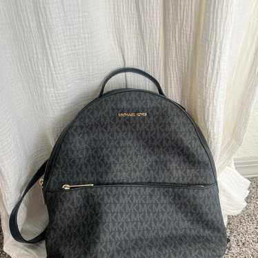 Michael Kors Black Leather Backpack