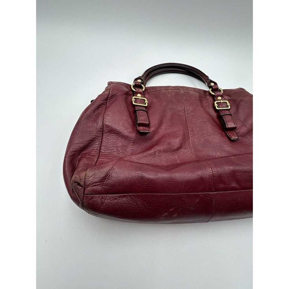 Coach Burgundy Plum Madison Leather Flap Carryall… - image 10