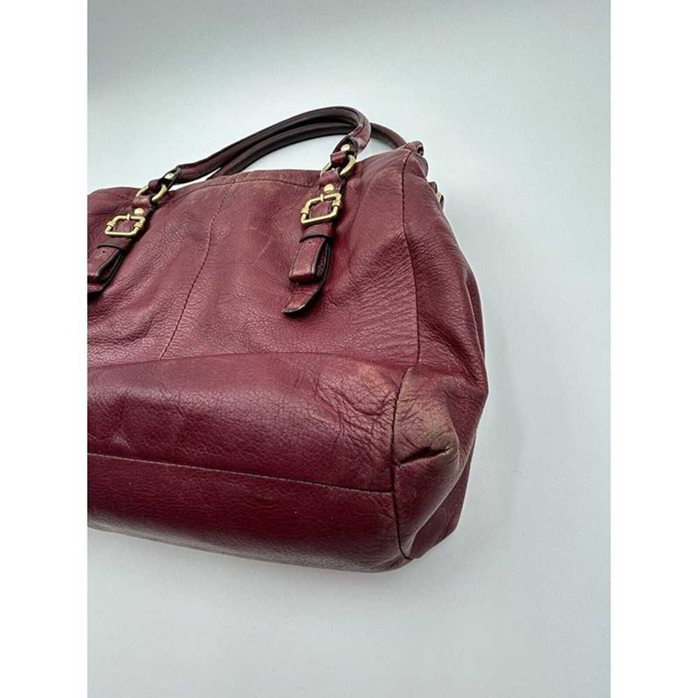 Coach Burgundy Plum Madison Leather Flap Carryall… - image 9