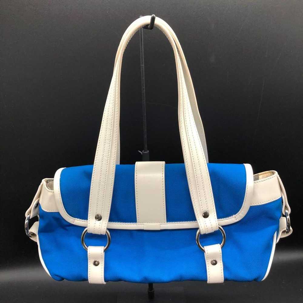 BURBERRY LONDON Shoulder Bag Blue White - image 4