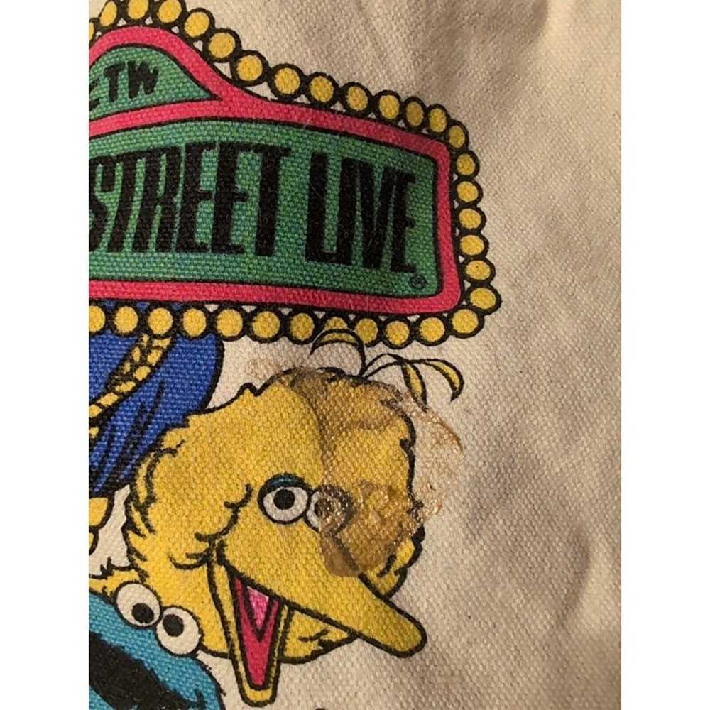 VTG 80-90s Sesame Street Live Canvas Bag: Big Bir… - image 2