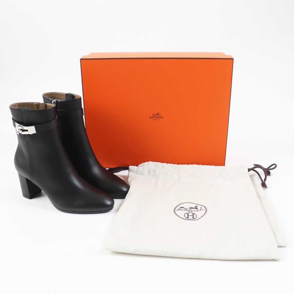 HERMES short boots leather black Saint Germain 37 - image 2