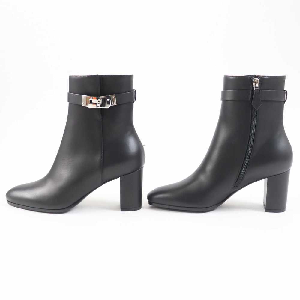 HERMES short boots leather black Saint Germain 37 - image 4