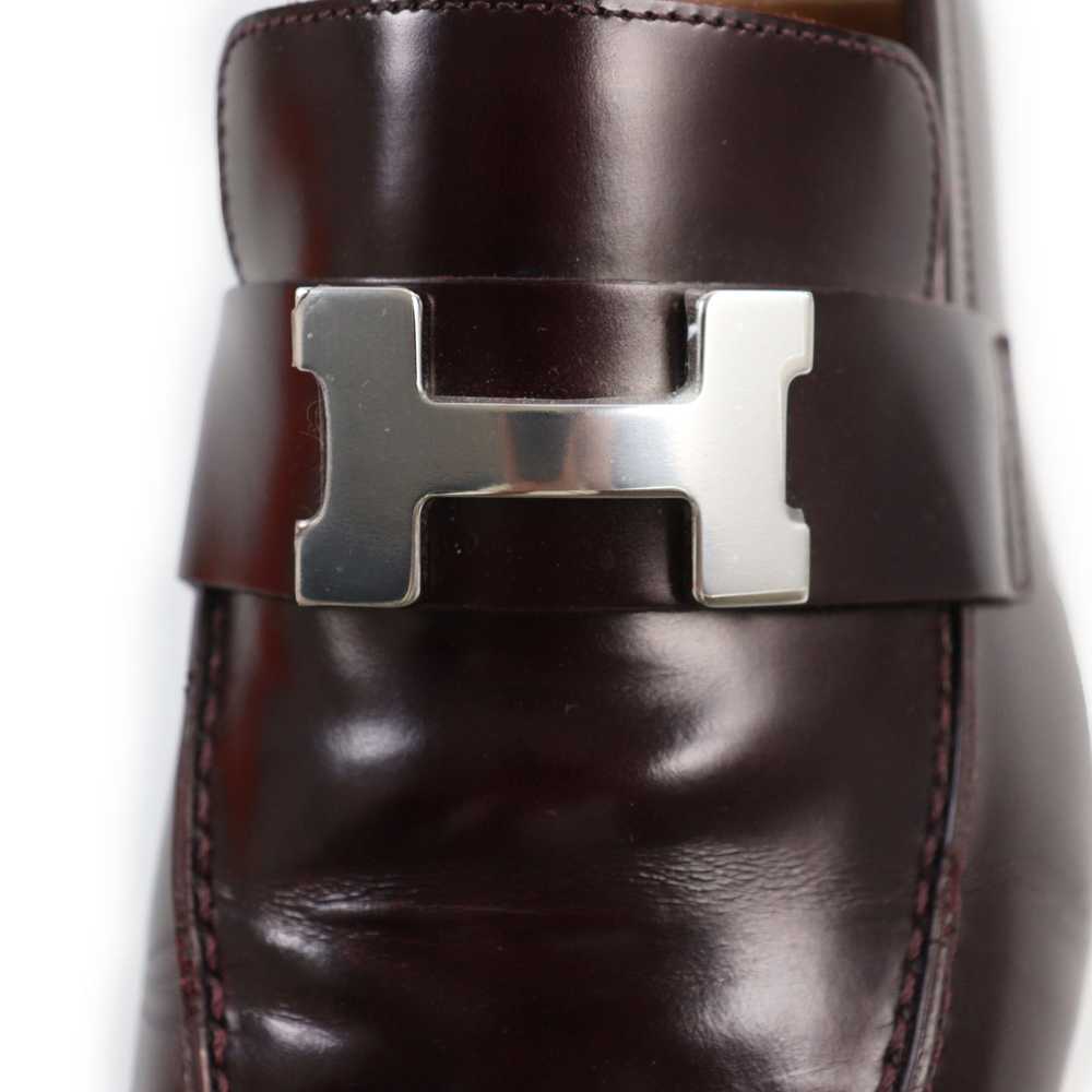 HERMES loafers leather Burgundy moccasins paris 4… - image 7