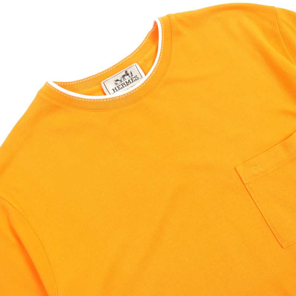 HERMES Short sleeve T-shirt cotton Orange M - image 3