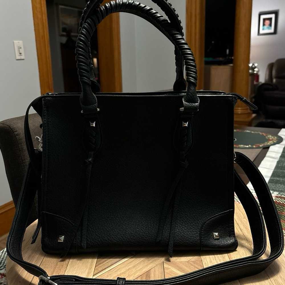 Lady Conceal Black Leather Satchel - image 1