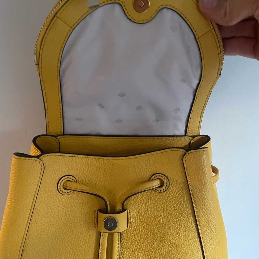 Kate Spade Leila Sunflower Medium flap Backpack P… - image 5