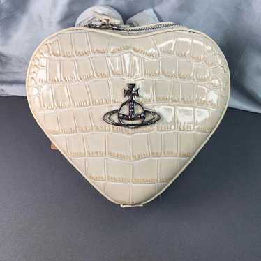 Vivienne Westwood Heart Croco Embossed Bag