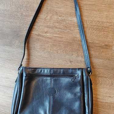 Vintage Genuine Leather Antonia Designs Black Satc