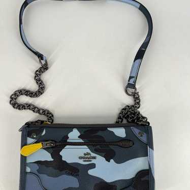 Coach Mickie Camo camouflage Pebble Embossed clut… - image 1