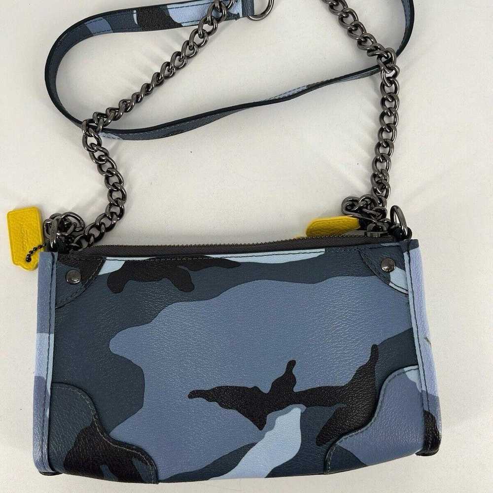 Coach Mickie Camo camouflage Pebble Embossed clut… - image 4