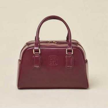 SNIDEL Square Boston Bag Burgundy