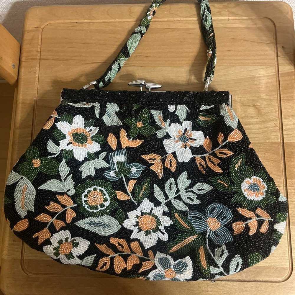 Floral Beaded Handbag - image 2