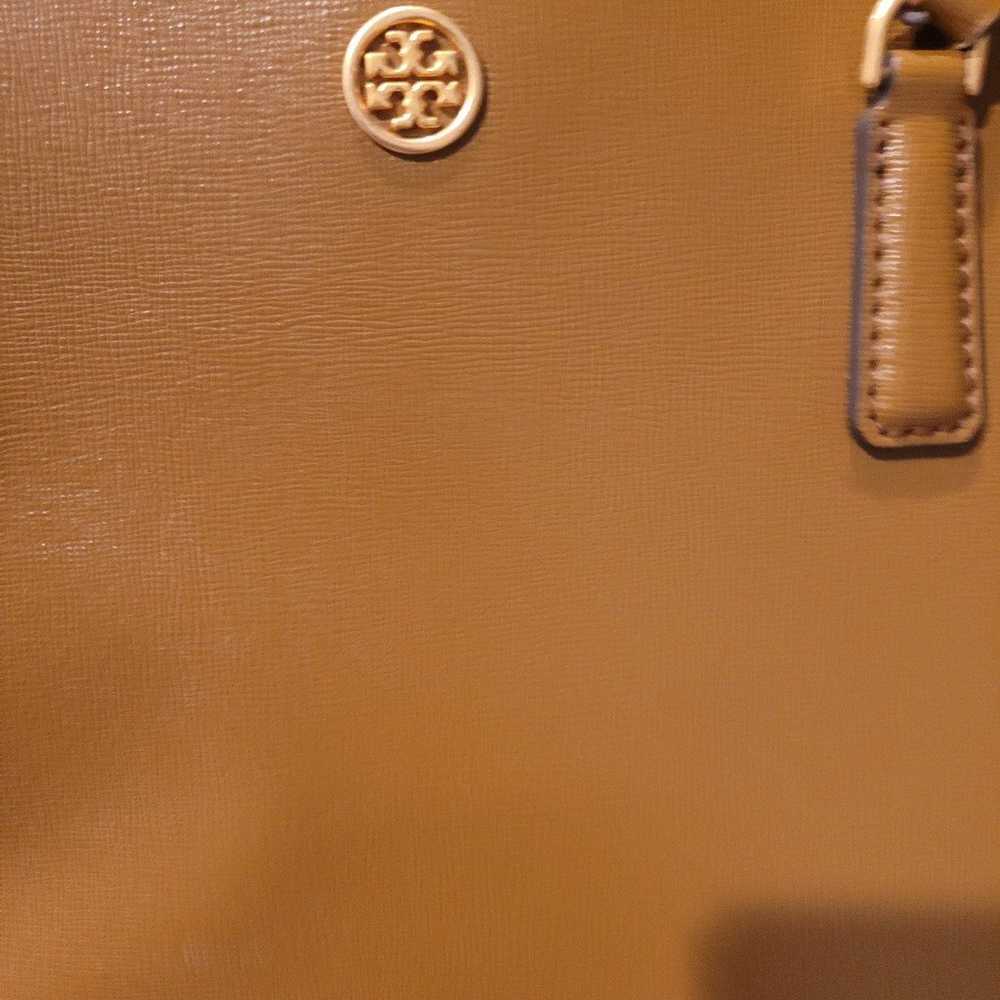 Tory Burch Emerson Brown Saffiano Leather Reva Lo… - image 12