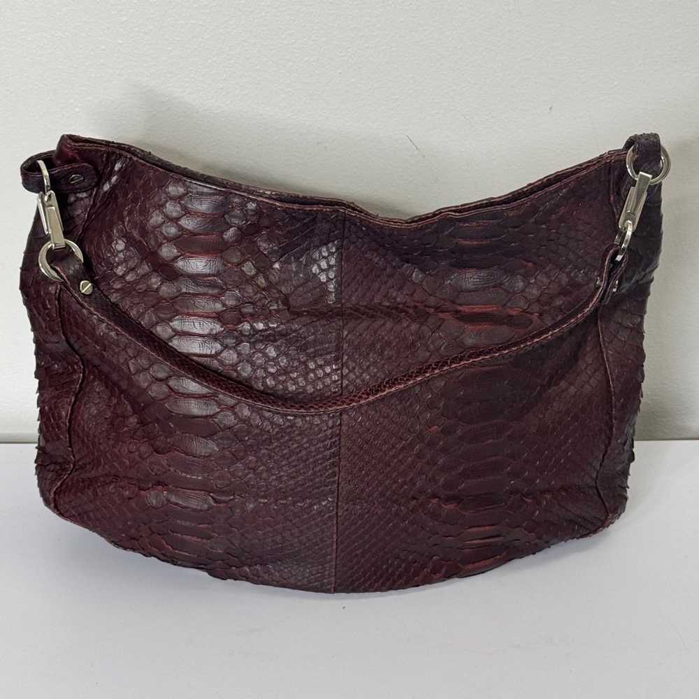 Hayward Python Burgundy Hobo Bag - image 3