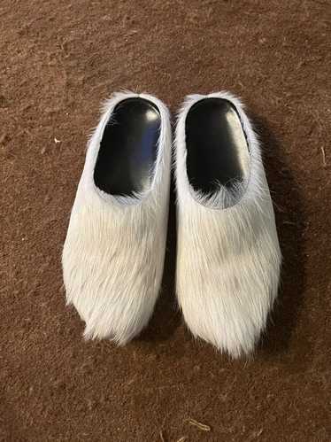 Marni Marni Calfskin + Fur Mules