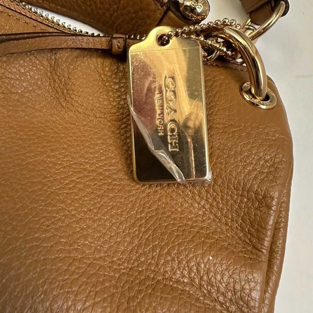 NWOT COACH MIA Light Brown LEATHER Crossbody Shou… - image 11