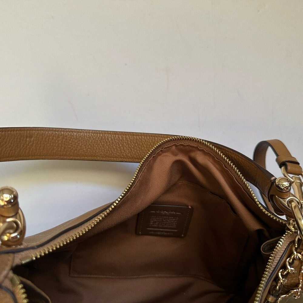 NWOT COACH MIA Light Brown LEATHER Crossbody Shou… - image 9