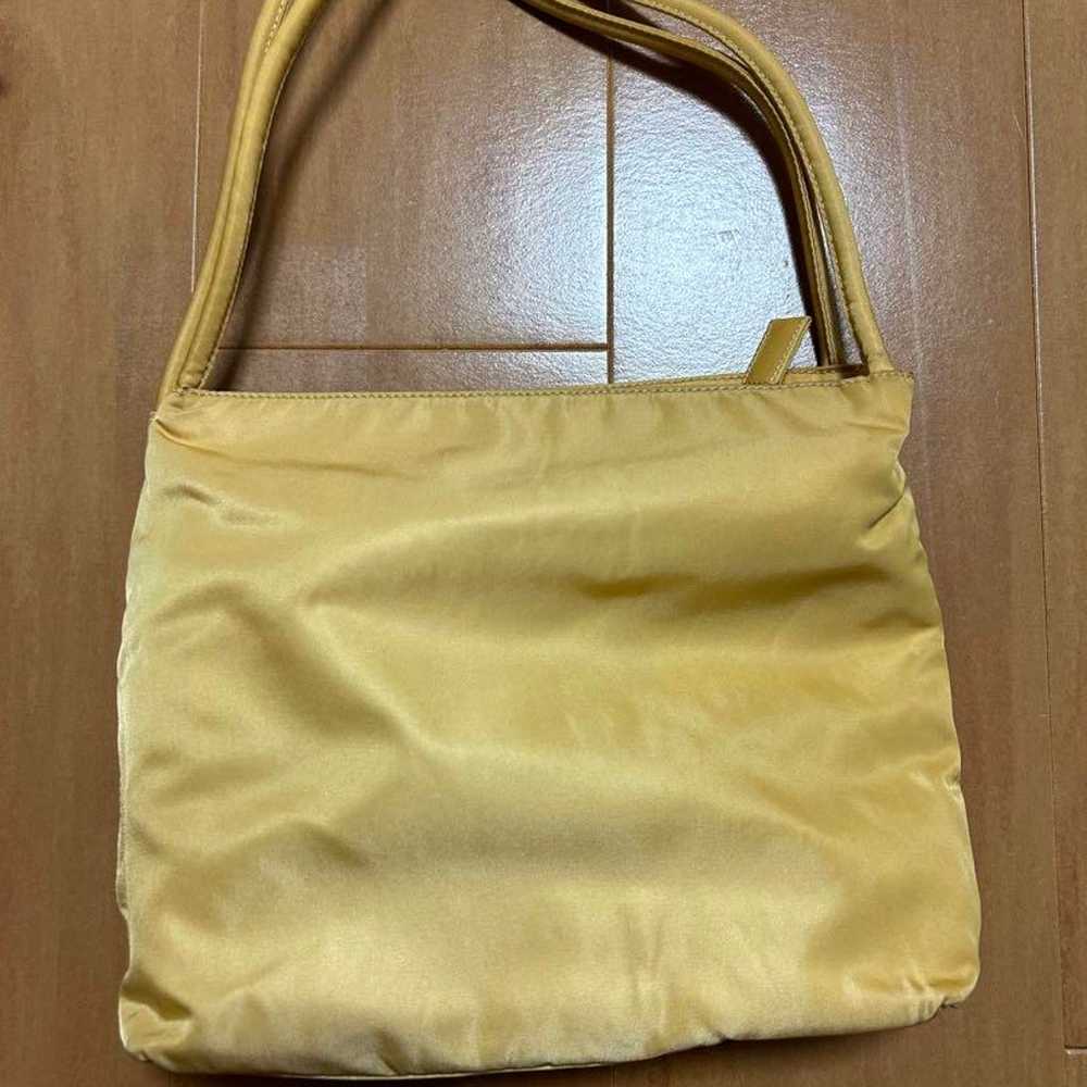 PRADA Yellow Nylon Shoulder Bag - image 2