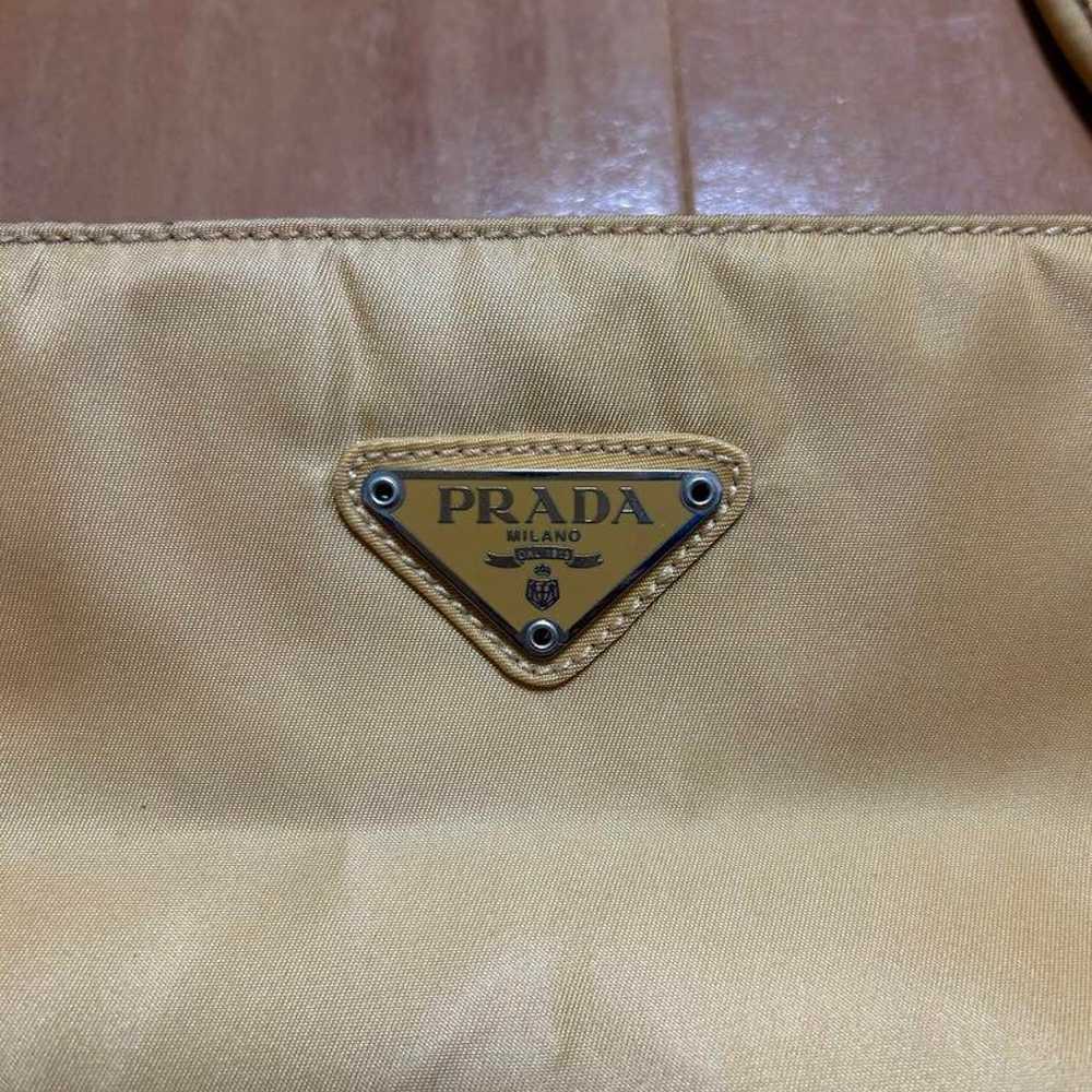 PRADA Yellow Nylon Shoulder Bag - image 3