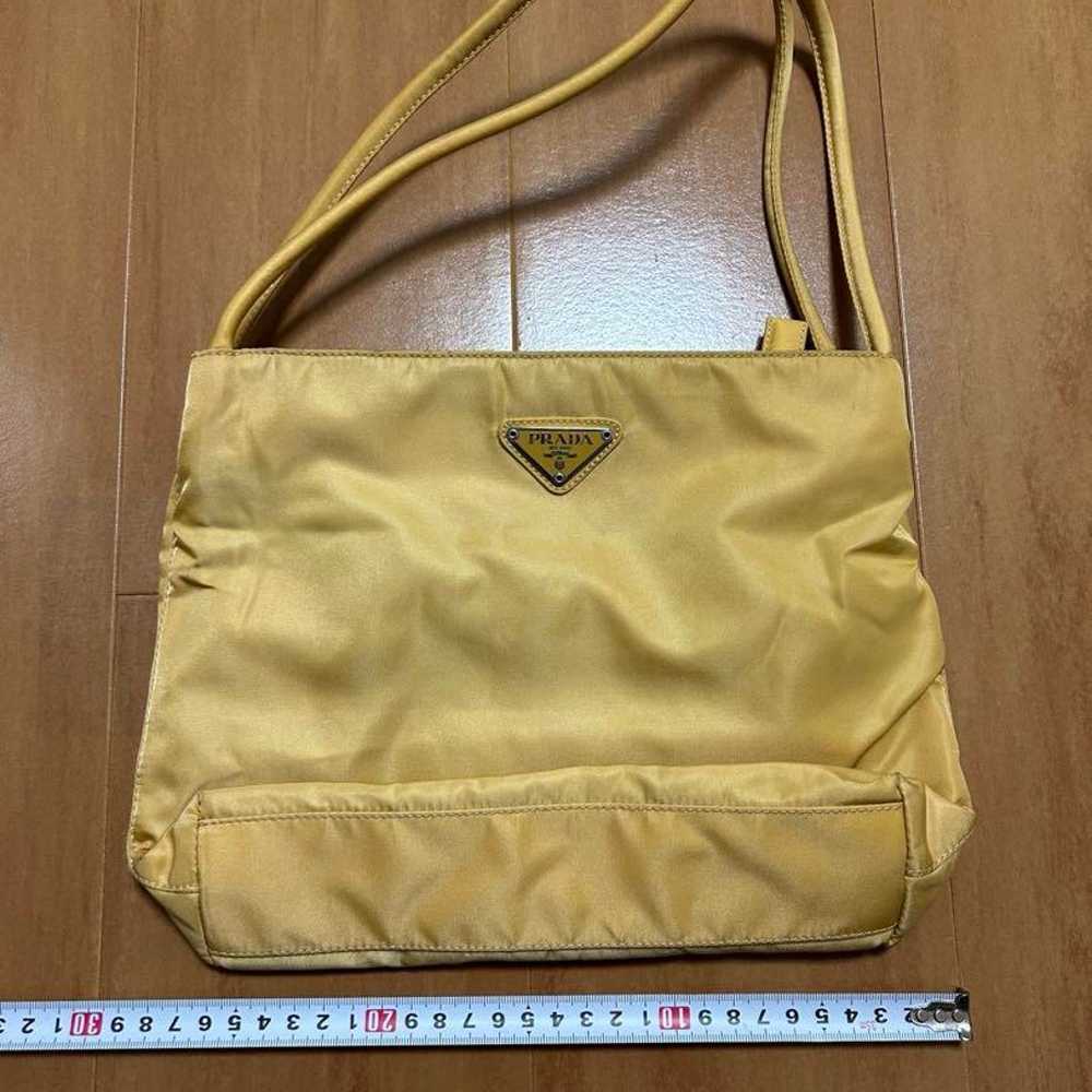 PRADA Yellow Nylon Shoulder Bag - image 7