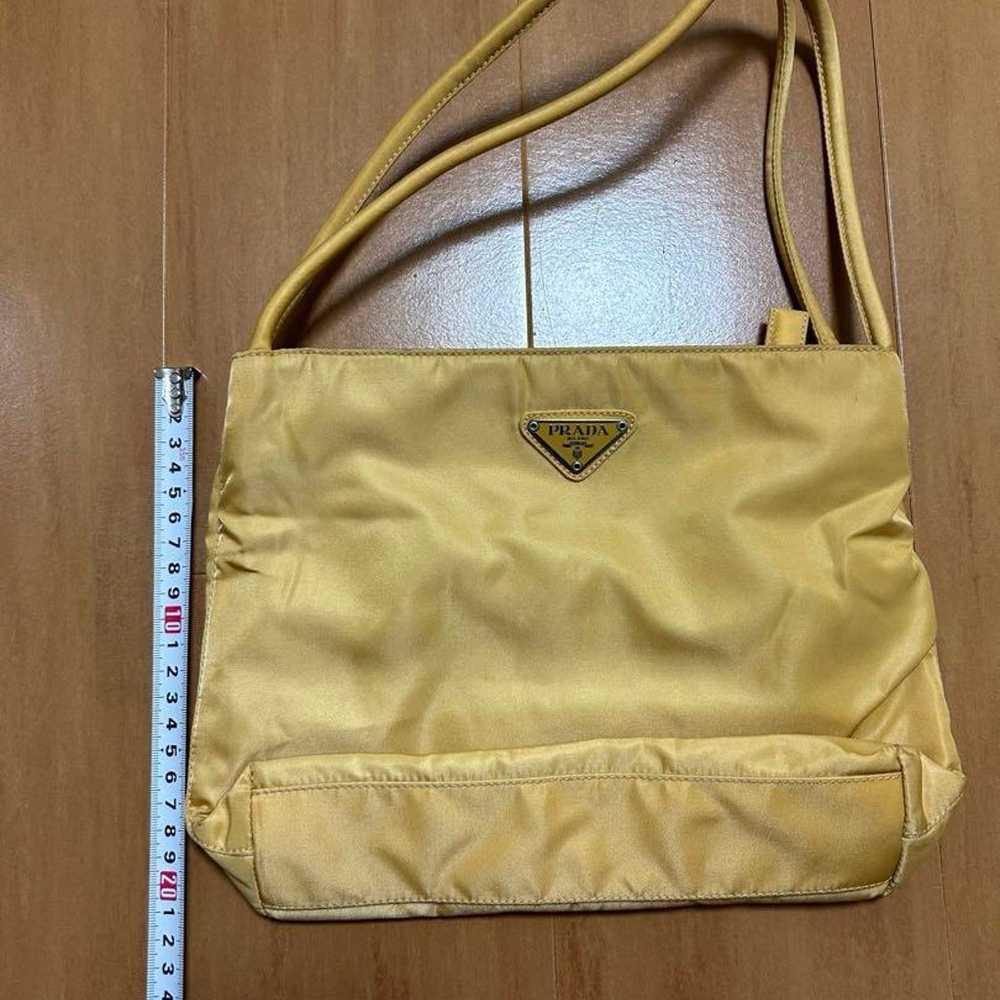 PRADA Yellow Nylon Shoulder Bag - image 8