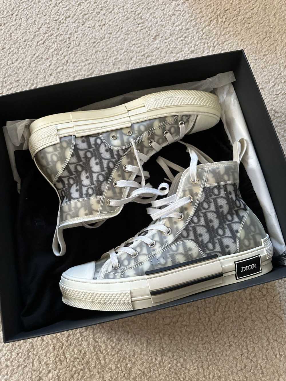 Dior Dior b23 high top Oblique Canvas sneakers si… - image 1