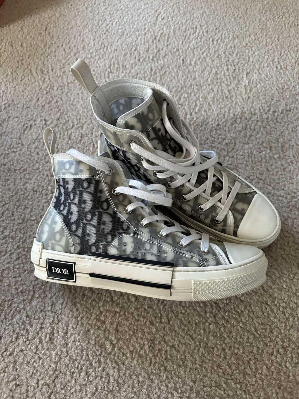 Dior Dior b23 high top Oblique Canvas sneakers si… - image 2