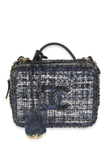 CHANEL Pre-Owned 2018 CC tweed Vanity case - Blue