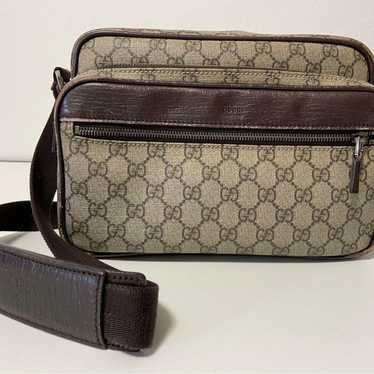 GUCCI Shoulder Bag GG Crossbody Brown