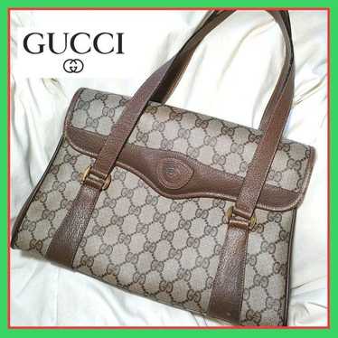 Rare Old Gucci Handbag Leather × PVC GG Supreme Br