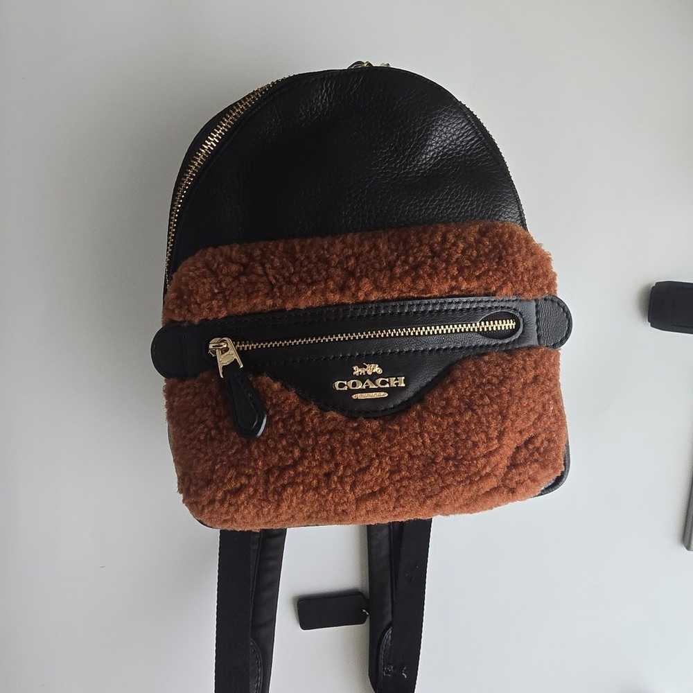 Coach Limited Edition Sherling Mini Backpack In B… - image 1