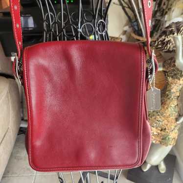 Coach Red Leather Classic Flap newest Legacy Studio Crossbody Bag